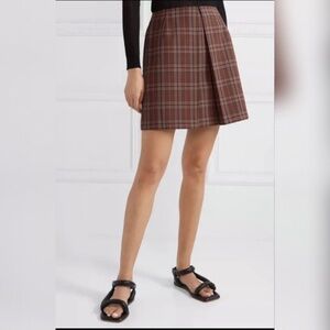 MM6 MAISON MARGIELA MM6 PLAID MINI SKIRT BROWN PLAID SIZE 36 "NWT"